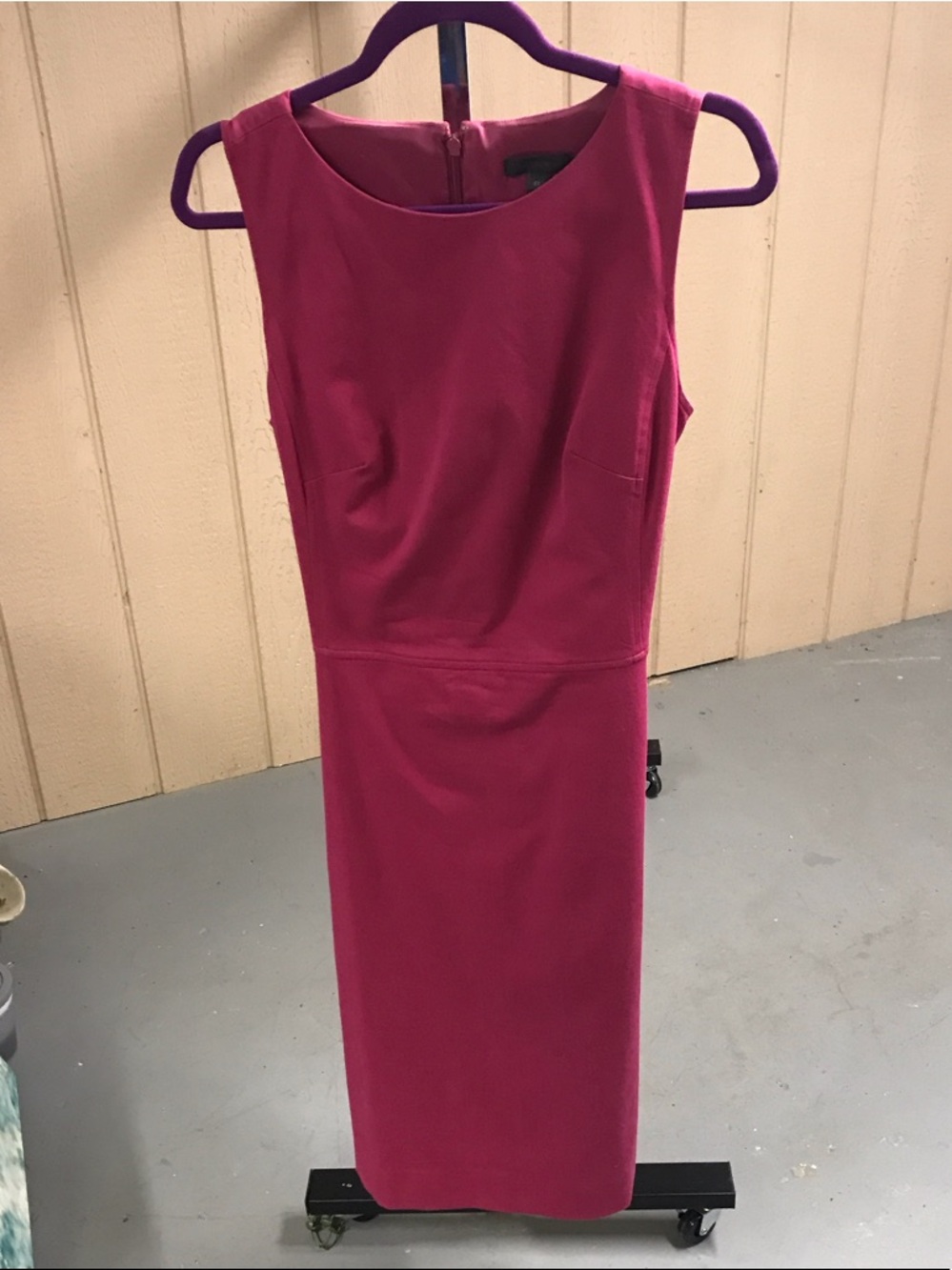 J. Crew Sleeveless Magenta Sheath Dress